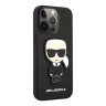 Чехол Karl Lagerfeld PU Saffiano Ikonik Patch (metal) Hard для iPhone 13 Pro, черный