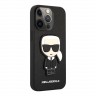Чехол Karl Lagerfeld PU Saffiano Ikonik Patch (metal) Hard для iPhone 13 Pro, черный
