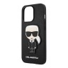 Чехол Karl Lagerfeld PU Saffiano Ikonik Patch (metal) Hard для iPhone 13 Pro, черный