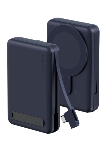 Energea аккумулятор MagPac PRO Plus, 10000W Magsafe QI2 15W USB-C 20W with cable and Stand Blue