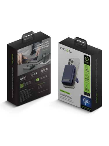 Energea аккумулятор MagPac PRO Plus, 10000W Magsafe QI2 15W USB-C 20W with cable and Stand Blue