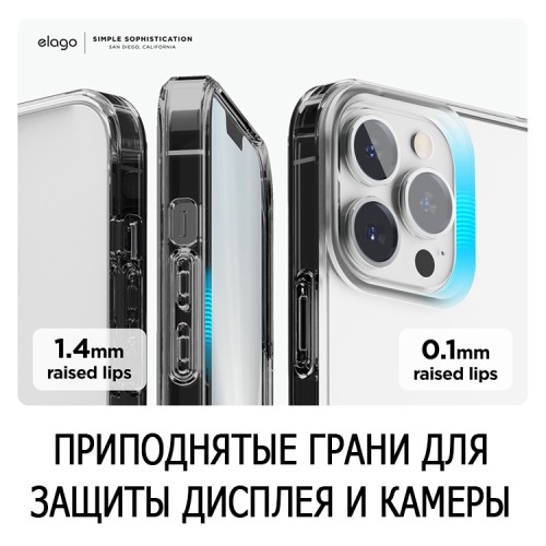 Чехол Elago HYBRID для iPhone 13 Pro, черная рамка
