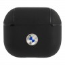 Чехол BMW Signature leather with Metal logo для AirPods 3 (2021), черный