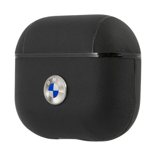 Чехол BMW Signature leather with Metal logo для AirPods 3 (2021), черный