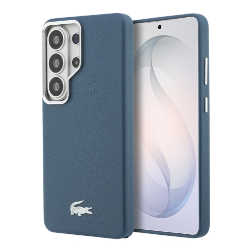 Lacoste для Galaxy S26 Ultra чехол PU Grained Metal Foil logo & Cam Hard Grey/Silver (MagSafe)