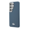 Lacoste для Galaxy S26 Ultra чехол PU Grained Metal Foil logo & Cam Hard Grey/Silver (MagSafe)