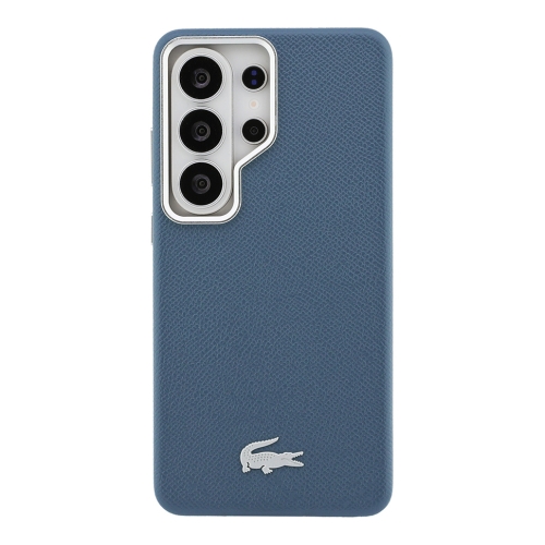 Lacoste для Galaxy S26 Ultra чехол PU Grained Metal Foil logo & Cam Hard Grey/Silver (MagSafe)