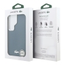 Lacoste для Galaxy S26 Ultra чехол PU Grained Metal Foil logo & Cam Hard Grey/Silver (MagSafe)