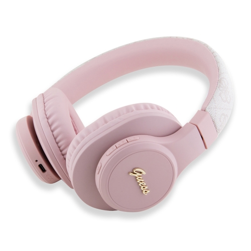 Guess наушники беспроводные накладные Bluetooth HP Dual 4G with Script Metal Logo Pink