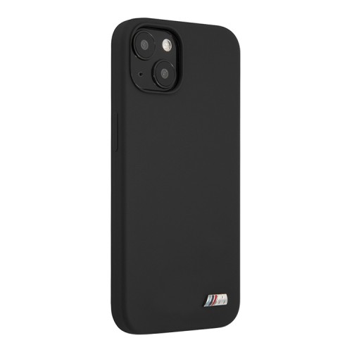 Чехол BMW M-Collection Liquid Silicone для iPhone 13, черный (Magsafe)