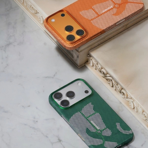 BlueO чехол для iPhone 17 Pro/18 Pro, Steed Woven Air Aramid (Kevlar) Orange (MagSafe)