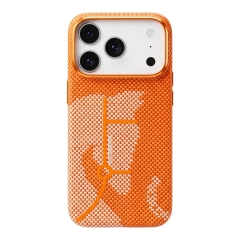 BlueO чехол для iPhone 17 Pro/18 Pro, Steed Woven Air Aramid (Kevlar) Orange (MagSafe)