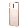 Чехол Lagerfeld Liquid silicone Karl's Head для iPhone 14 Pro, розовый (MagSafe)