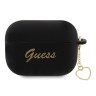 Чехол Guess Silicone case Script logo with Heart charm для Airpods Pro 2, черный