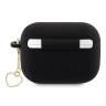 Чехол Guess Silicone case Script logo with Heart charm для Airpods Pro 2, черный