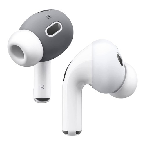 Накладки Elago Ear Tips Cover для AirPods Pro 2, серый/белый (2 пары)