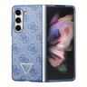 Guess для Galaxy Z Fold 5 чехол PU 4G Triangle Diamond metal logo Hard Blue