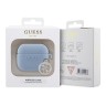 Guess для Airpods 3 чехол Liquid silicone 3D Logo with 4G Diamond charm Blue