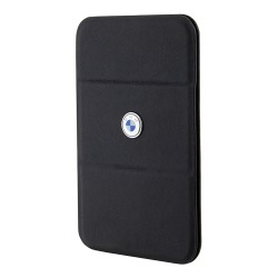 BMW магнитный бумажник-подставка Wallet MagSafe Cardslot Stand Signature Leather with metal logo Black