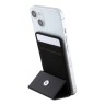 BMW магнитный бумажник-подставка Wallet MagSafe Cardslot Stand Signature Leather with metal logo Black