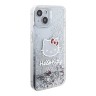 Hello Kitty для iPhone 15 чехол Liquid Glitter Kitty Head Hard Translucent