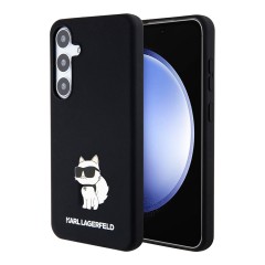 Karl Lagerfeld для Galaxy S24+ чехол Liquid silicone NFT Choupette Hard Black