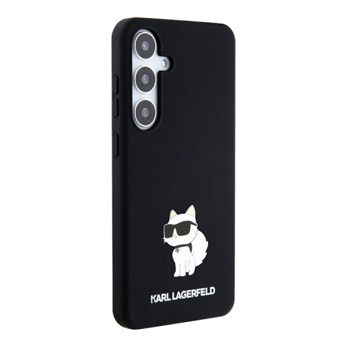 Karl Lagerfeld для Galaxy S24+ чехол Liquid silicone NFT Choupette Hard Black