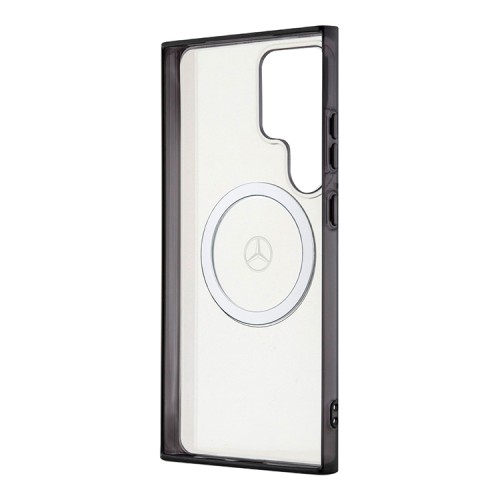 Mercedes для Galaxy S24 Ultra чехол PC/TPU Transaprent with Black Ring Hard Clear (MagSafe)
