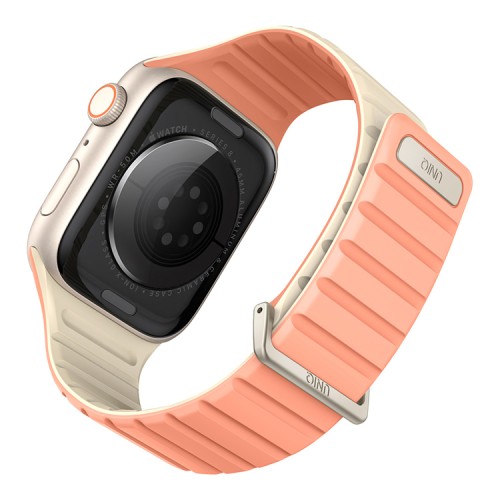 Uniq для Apple Watch 42-41-40 mm ремешок Revix EVO reversible Magnetic Caspian Crepe Pink/Ivory