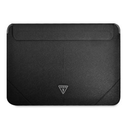 Guess для ноутбуков 13"/14" чехол Sleeve Saffiano with Triangle metal logo Black