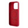 Karl Lagerfeld для iPhone 15 Pro Max чехол Liquid Silicone NFT Karl & Choupette Body Hard Red (MagSafe)