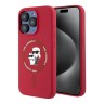 Karl Lagerfeld для iPhone 15 Pro Max чехол Liquid Silicone NFT Karl & Choupette Body Hard Red (MagSafe)