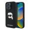 Karl Lagerfeld для iPhone 16 Pro чехол Liquid Silicone NFT Karl Head Hard Black (MagSafe)