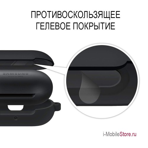 Силиконовый чехол Elago Hang case для Galaxy Buds|Buds+ с карабином, черный