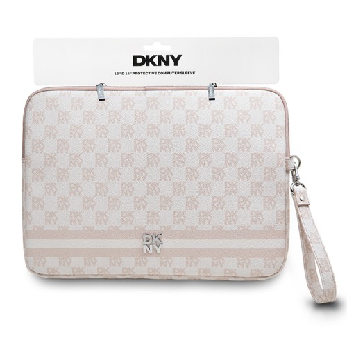 DKNY для ноутбуков 13"/14" чехол Sleeve Checkered Printed stripes with Zipper Pink