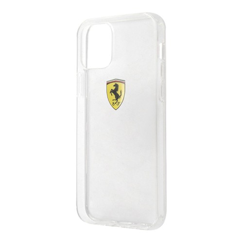Чехол Ferrari On-Track Printed logo Hard для iPhone 12 Pro Max, прозрачный