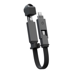 Energea Кабель Sheath 2-in-1 USB-C to C+Lighning MFI 60W 480 Mbps Gun 15cm