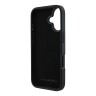 Karl Lagerfeld для iPhone 16 чехол Cardslot PU Grained leather Metal Signature Hard Black