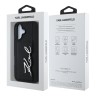 Karl Lagerfeld для iPhone 16 чехол Cardslot PU Grained leather Metal Signature Hard Black
