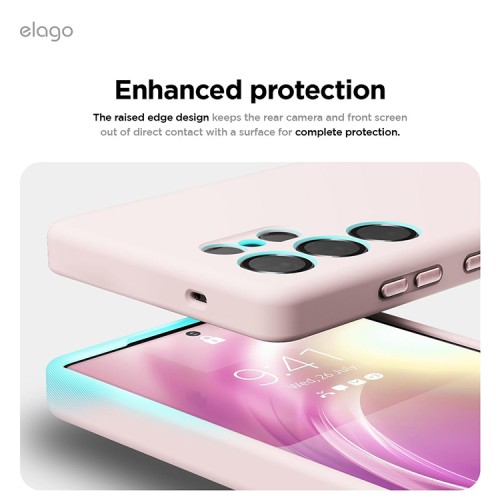 Elago для Galaxy S25 Ultra чехол Soft silicone (Liquid) Lovely Pink (Magnetic)