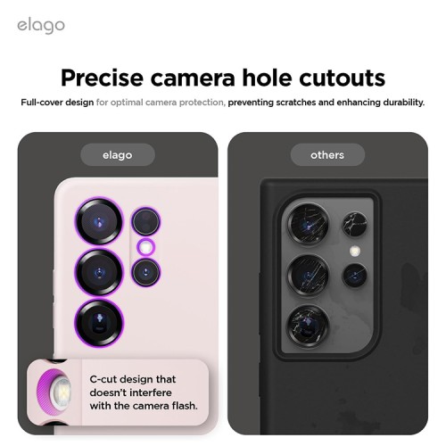 Elago для Galaxy S25 Ultra чехол Soft silicone (Liquid) Lovely Pink (Magnetic)