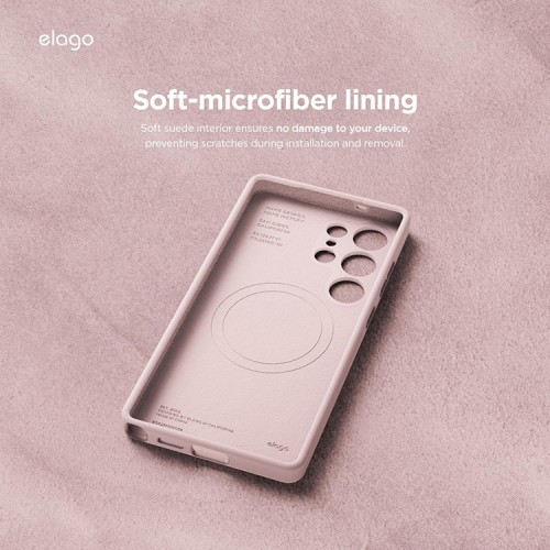 Elago для Galaxy S25 Ultra чехол Soft silicone (Liquid) Lovely Pink (Magnetic)