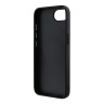 DKNY для iPhone 16e чехол PU Repeat texture Tonal stripe Metal logo Hard Black