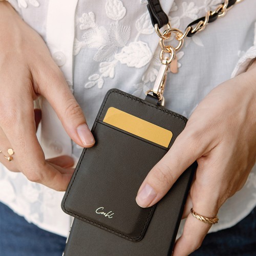 Uniq ремешок на шею/руку COEHL Caryne 3-in-1 Lanyard and Handstrap  + ID Card Ebony