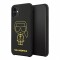 Чехол Karl Lagerfeld Liquid silicone Ikonik outlines Hard для iPhone 11, черный/желтый