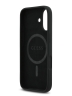 Guess для iPhone 17 чехол Liquid silicone Gold metal logo Hard Black (MagSafe)