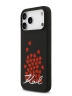 Karl Lagerfeld для iPhone 17 Pro чехол Liquid Silicone Hearts Hard Black (MagSafe)