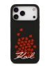 Karl Lagerfeld для iPhone 17 Pro чехол Liquid Silicone Hearts Hard Black (MagSafe)