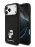 Karl Lagerfeld для iPhone 17 Pro Max чехол Liquid silicone NFT Karl & Choupette Metal pin & Camera Hard Black