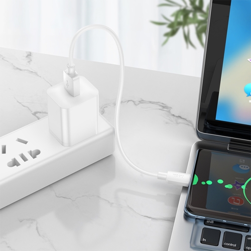 HOCO кабель X96 Hyper PD27W charging data cable USB-A to Type-C (25 см) White